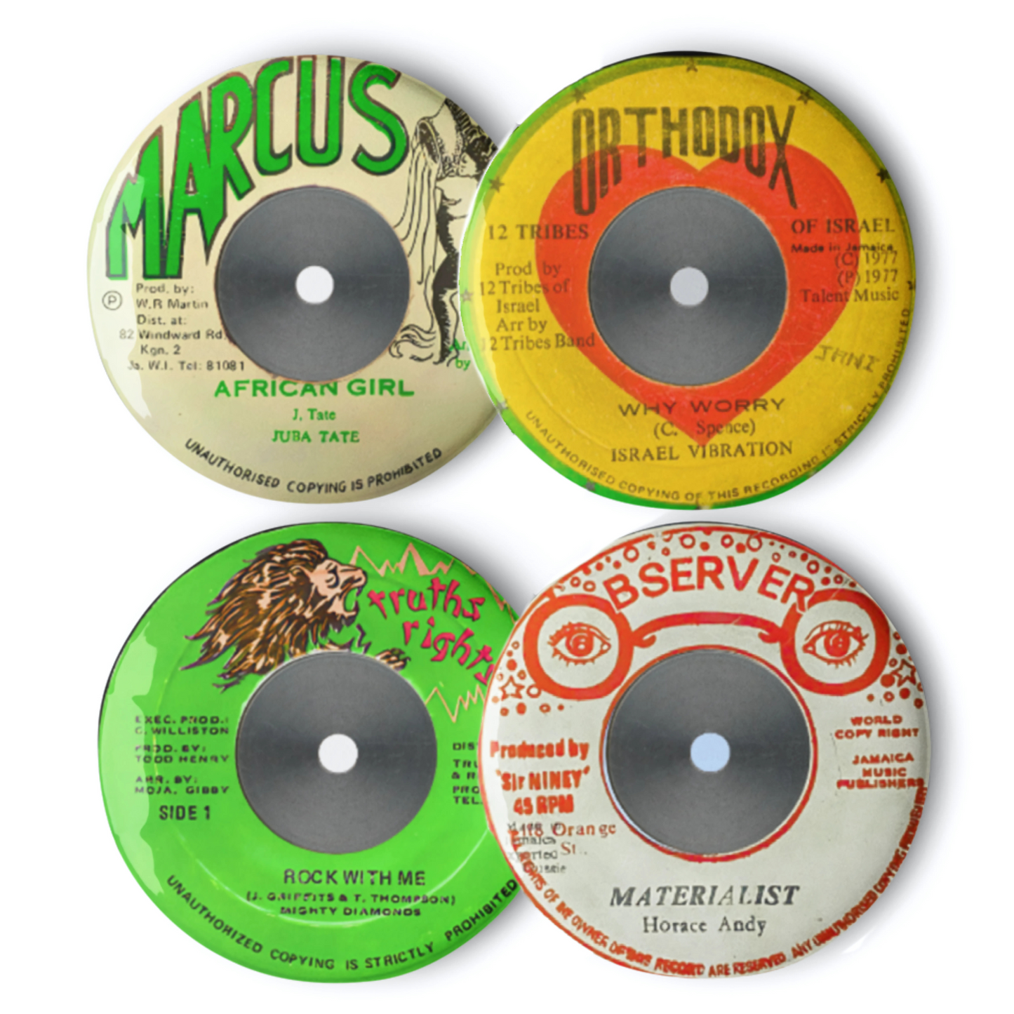 The Roots Collection | Set #0118 | Collectable Reggae Pins